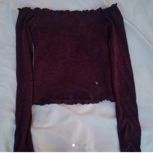 Hollister long sleeve crop top